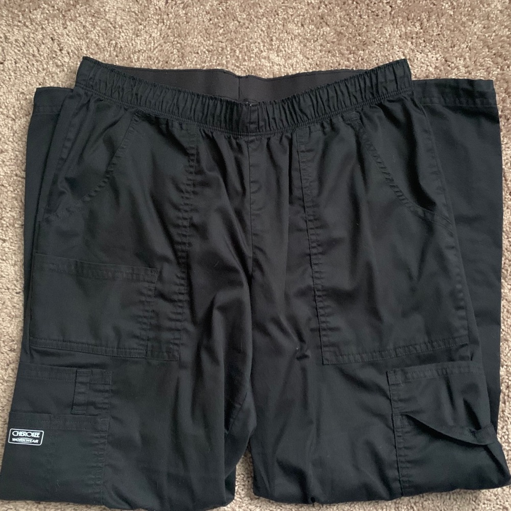 Black Cherokee Workwear Core Stretch Scrub Pants